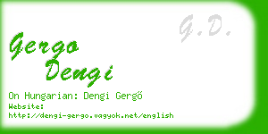 gergo dengi business card